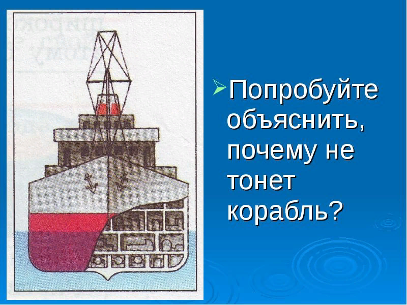Почему корабль не тонет проект